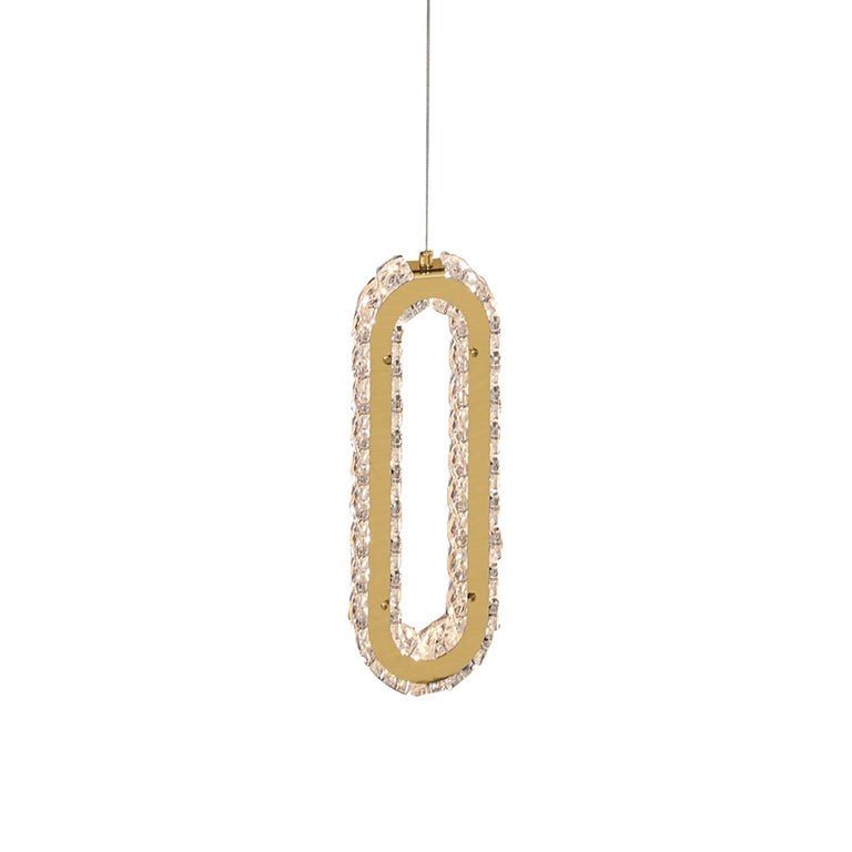 Chanel 1 Light LED Pendant Gold / Warm White