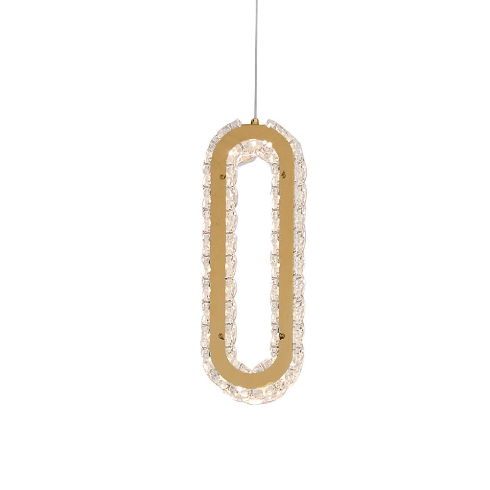 Chanel 1 Light LED Pendant Gold / Warm White