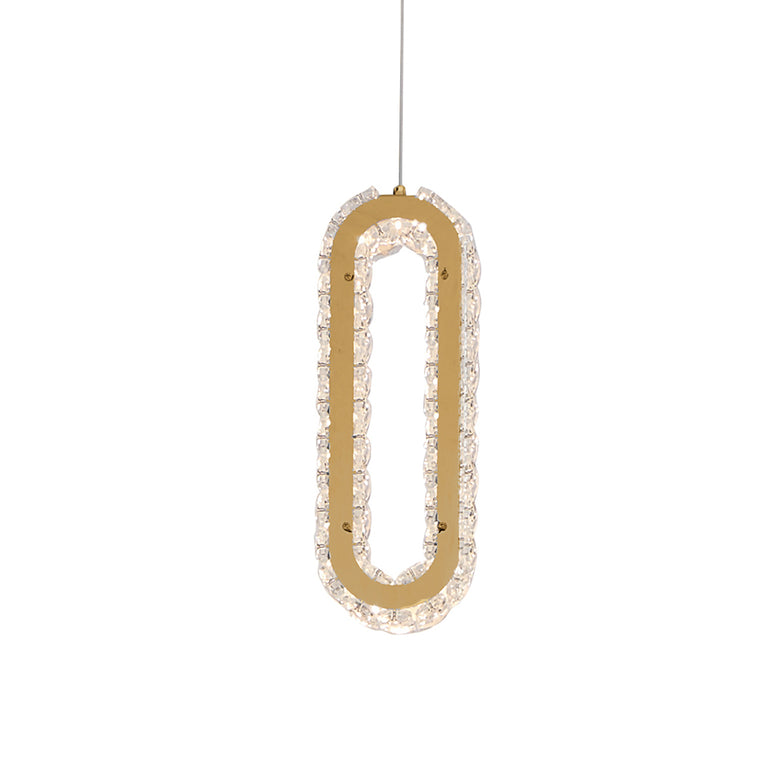 Chanel 1 Light LED Pendant Gold / Cool White