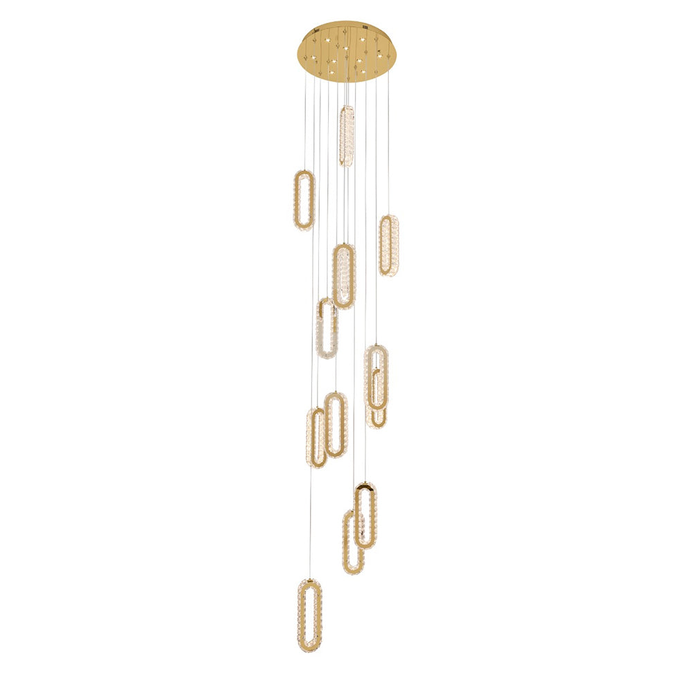 Chanel 13 Light LED Pendant Gold / Tri-Colour