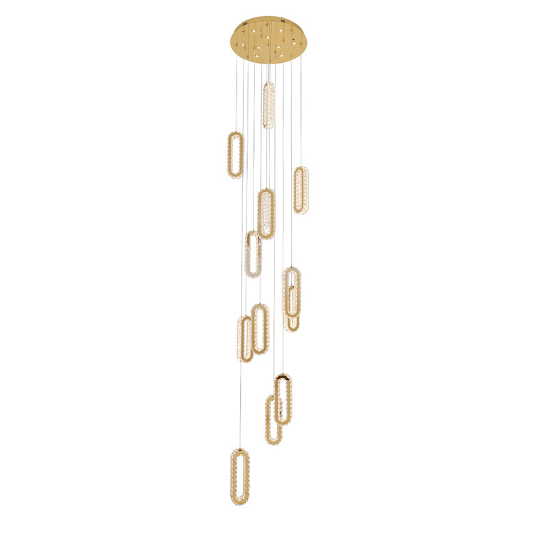 Chanel 13 Light LED Pendant Gold / Tri-Colour