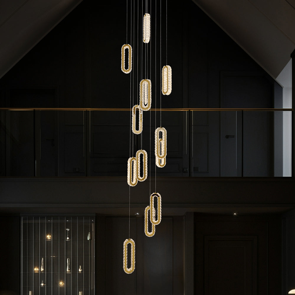 Chanel 13 Light LED Pendant Gold / Tri-Colour