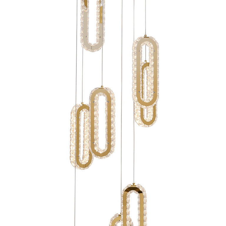 Chanel 13 Light LED Pendant Gold / Tri-Colour
