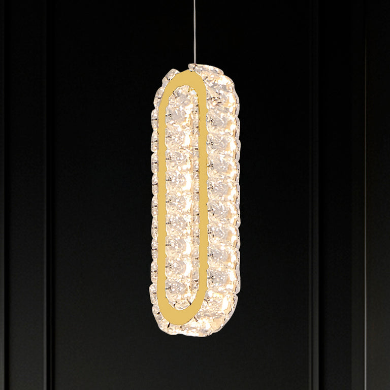 Chanel 1 Light LED Pendant Gold / Cool White