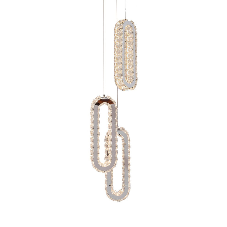 Chanel 3 Light LED Pendant Chrome / Tri-Colour