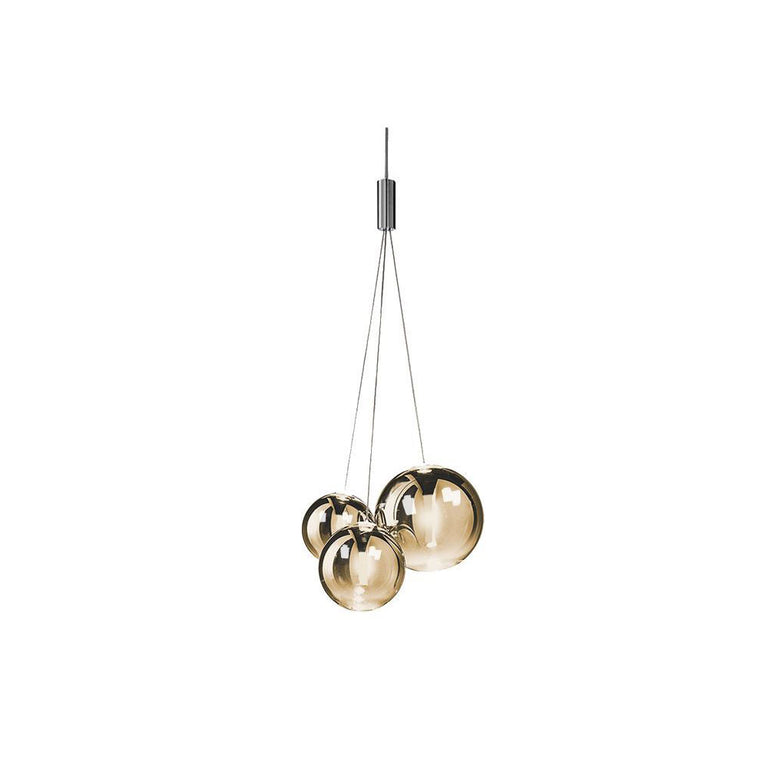 Cherry 3 Light LED Pendant Gold