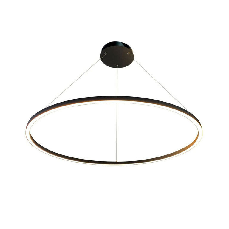 Circle Down 1500mm 92W LED Pendant Black / Cool White