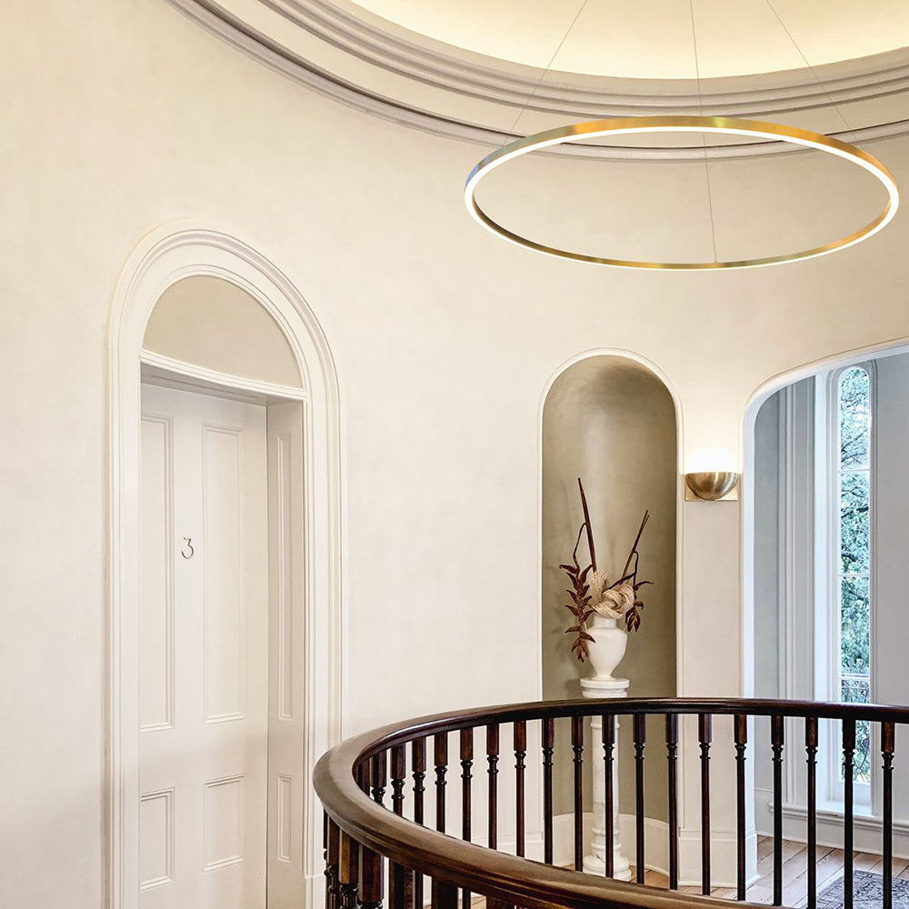 Circle Down 600mm 40W LED Pendant Gold / Warm White