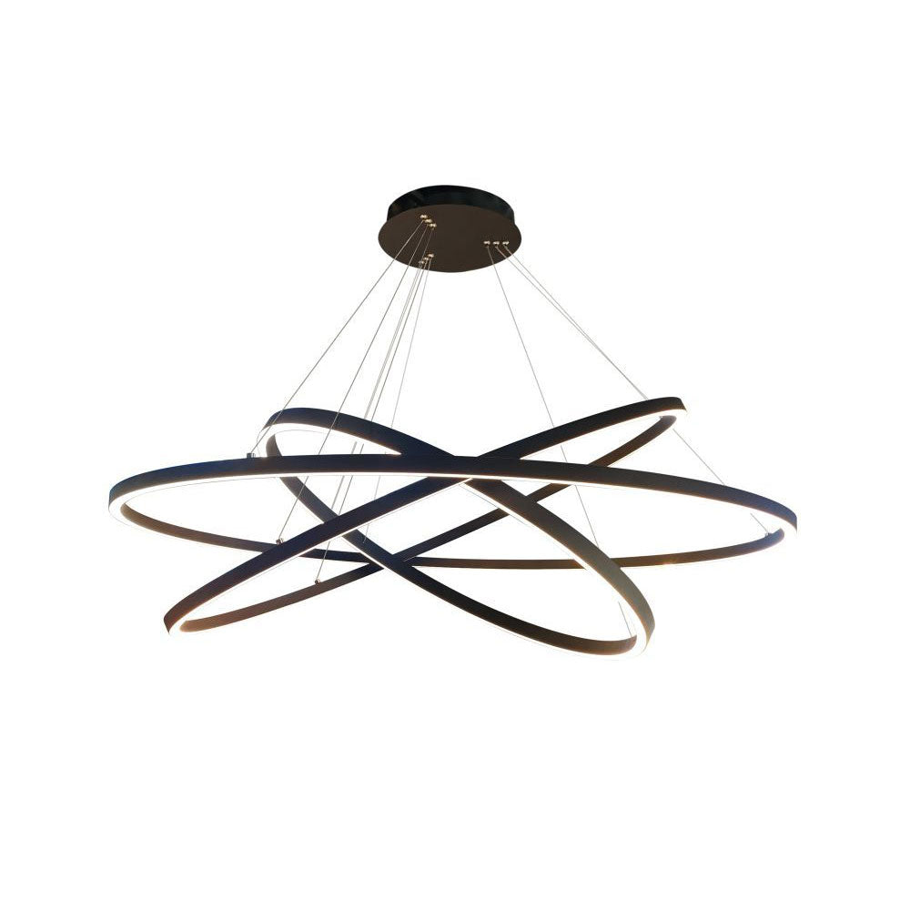 Circle Light LED Down Pendant 120/100/80 Black / Warm White