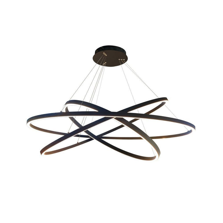 Circle Light LED Down Pendant 120/100/80 Black / Warm White