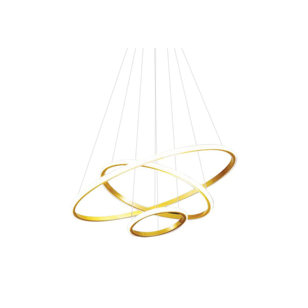 Circle 3 Tier LED Pendant 80/60/40 Gold / Cool White