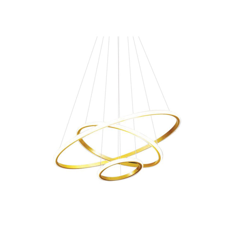 Circle 3 Tier LED Pendant 80/60/40 Gold / Cool White