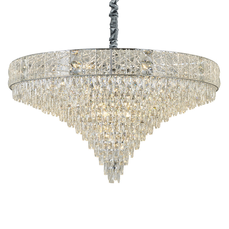 Charlotte 1000 Crystal Chandelier Chrome