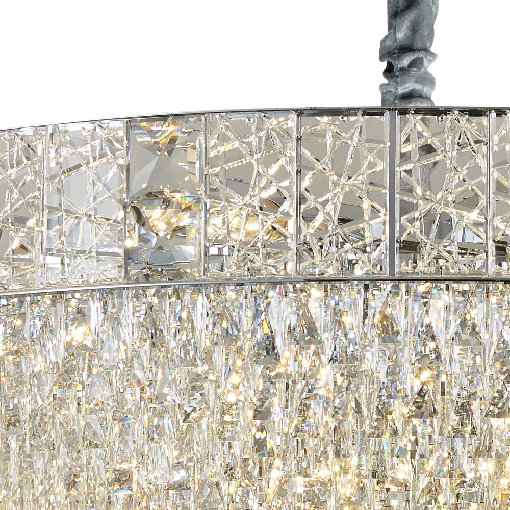 Charlotte 1000 Crystal Chandelier Chrome
