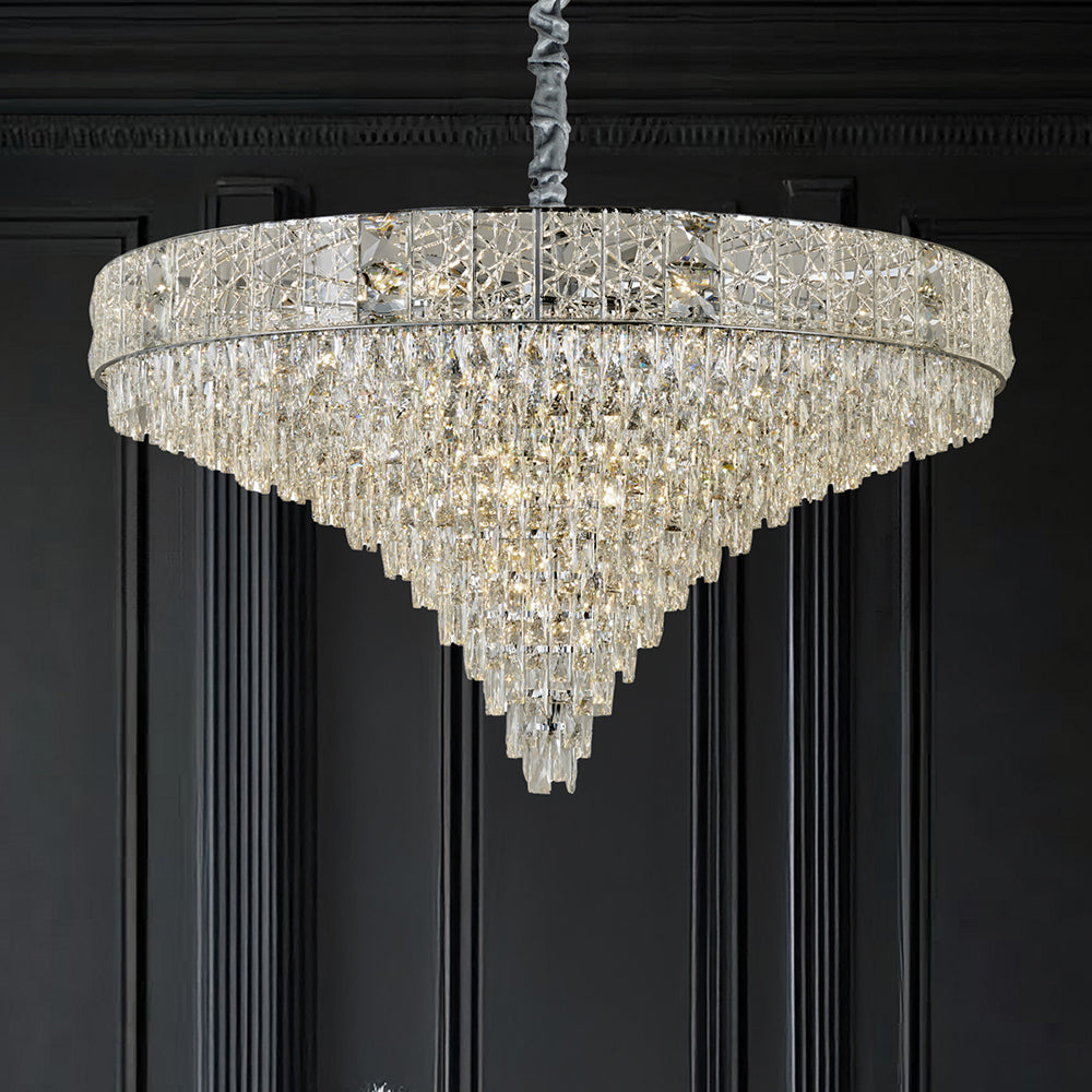 Charlotte 1000 Crystal Chandelier Chrome