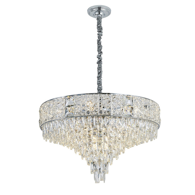 Charlotte 630 Crystal Chandelier Chrome