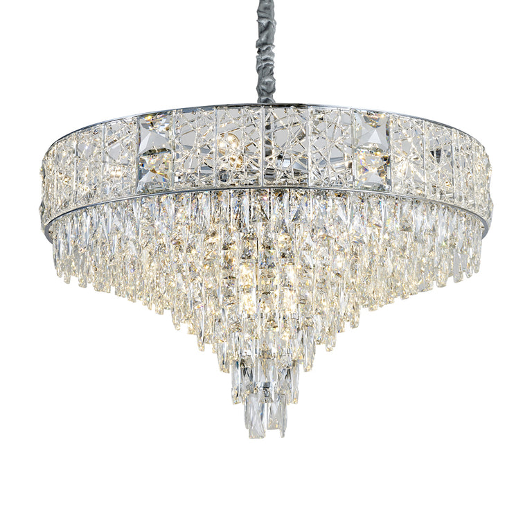 Charlotte 630 Crystal Chandelier Chrome