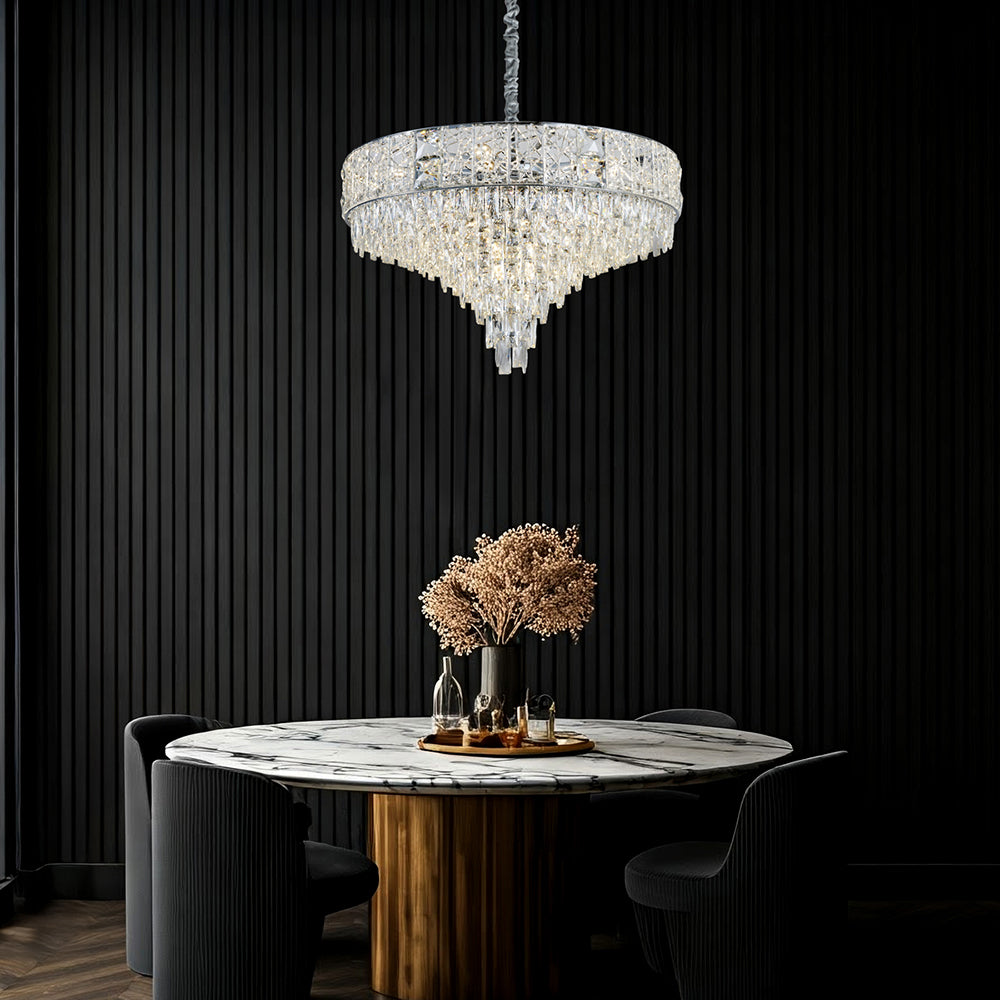 Charlotte 630 Crystal Chandelier Chrome