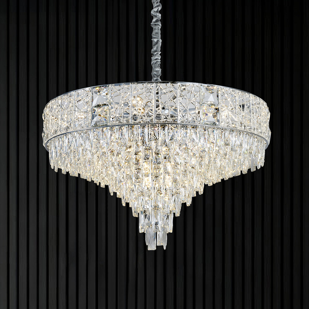 Charlotte 630 Crystal Chandelier Chrome
