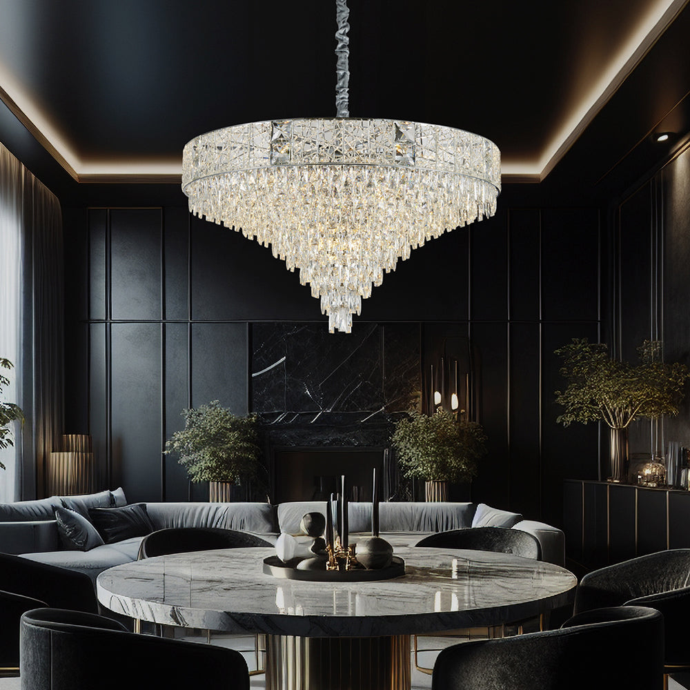 Charlotte 800 Crystal Chandelier Chrome