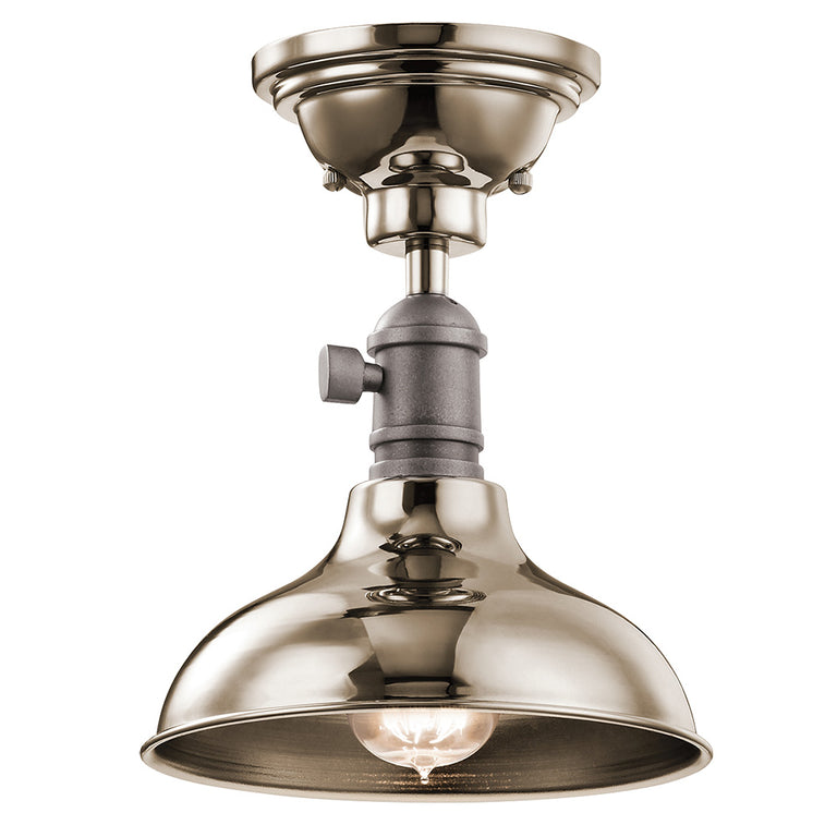 Cobson 1 Light Semi Flush Polished Nickel - KL/COBSON/P PN