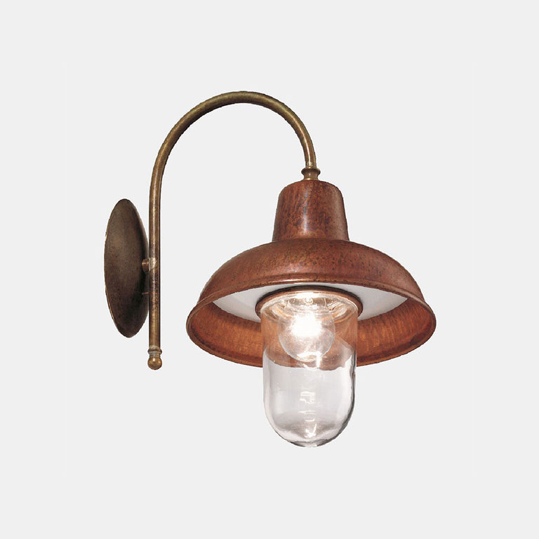 Contrada Curved Arm Wall Light With Clear Glass IP44 - 243.26.ORT