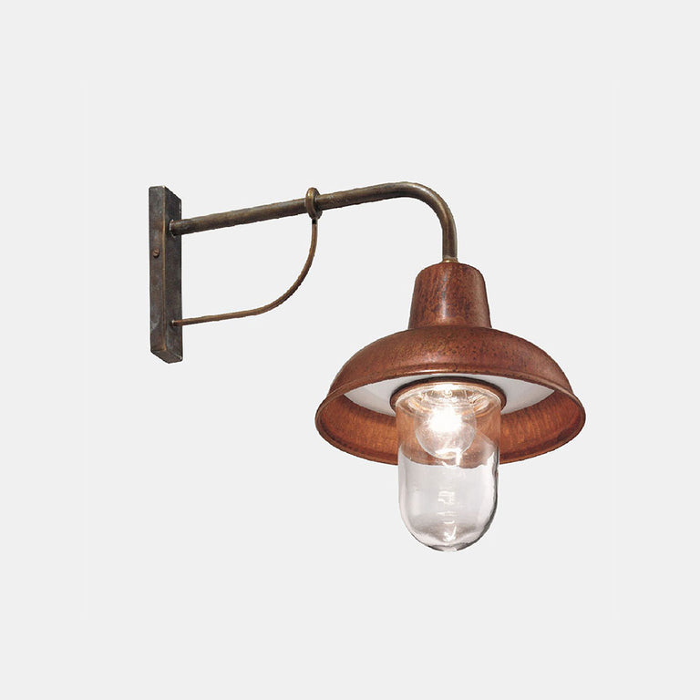 Contrada Straight Arm Wall Light With Clear Glass IP44 - 243.25.ORT
