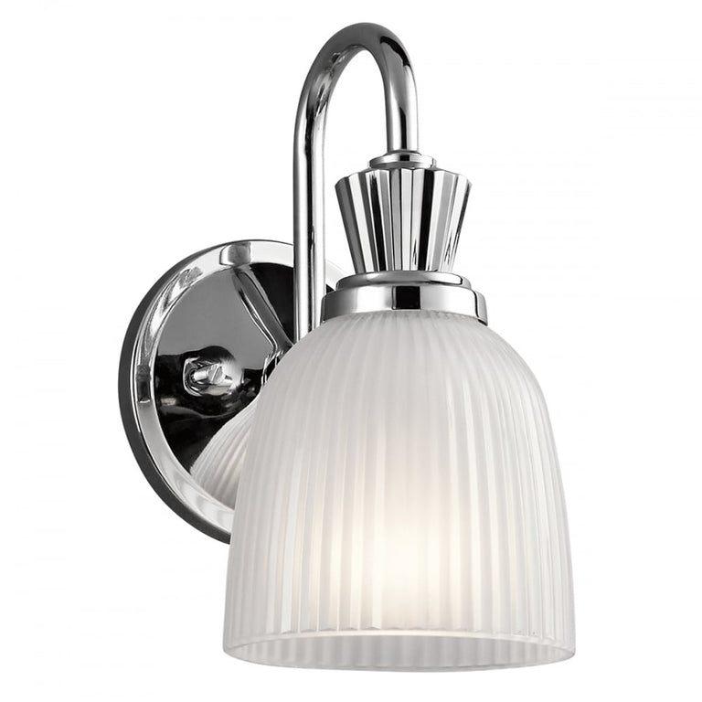Cora 3.5W LED Single Bathroom Wall Light Polished Chrome / Warm White - KL/CORA1/BATH