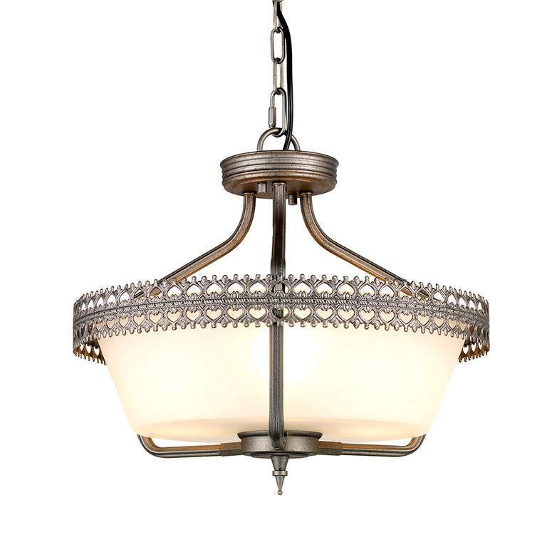 Crown 3 Light Semi Flush / Pendant Iron Gate - CROWN-SF