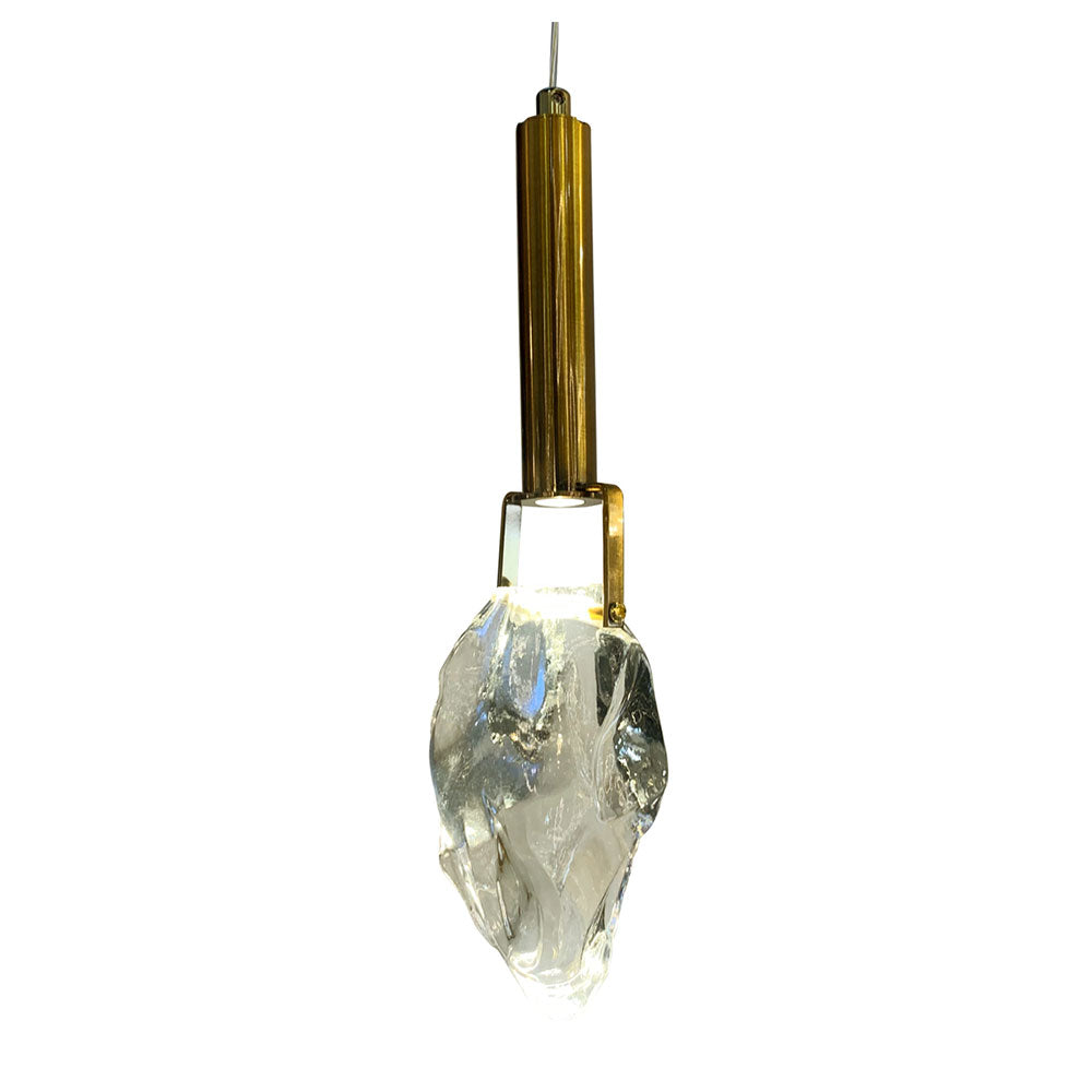Crystal Cut 3W LED Pendant Gold Clear / Warm White