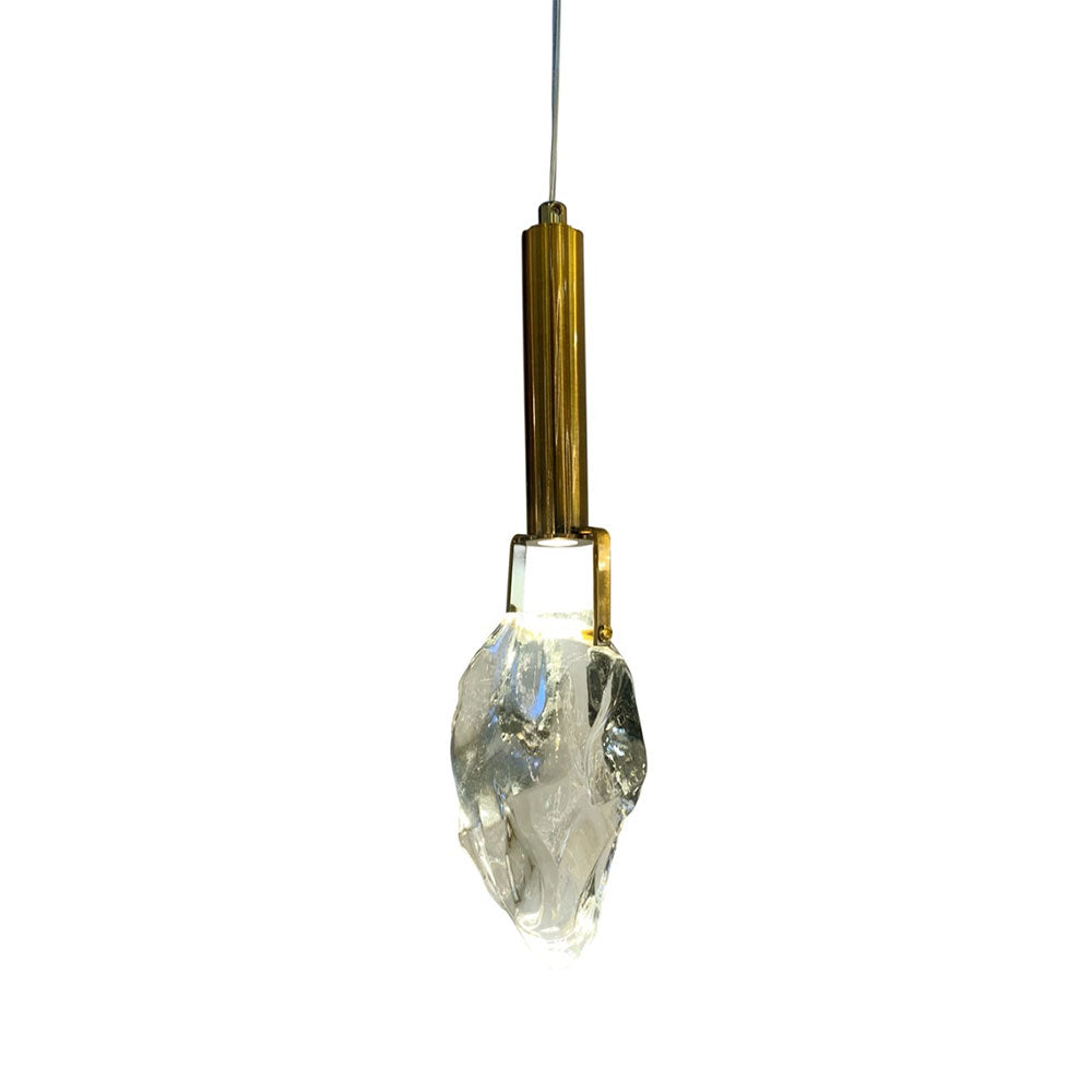 Crystal Cut 3W LED Pendant Gold Clear / Warm White