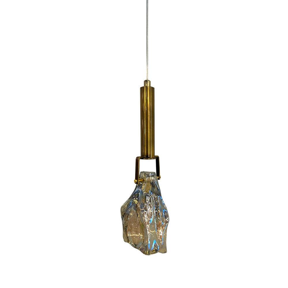 Crystal Cut 3W LED Pendant Gold Amber / Warm White