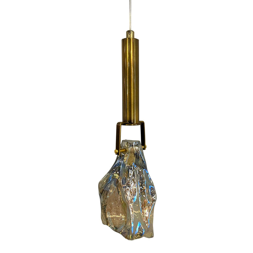 Crystal Cut 3W LED Pendant Gold Amber / Warm White