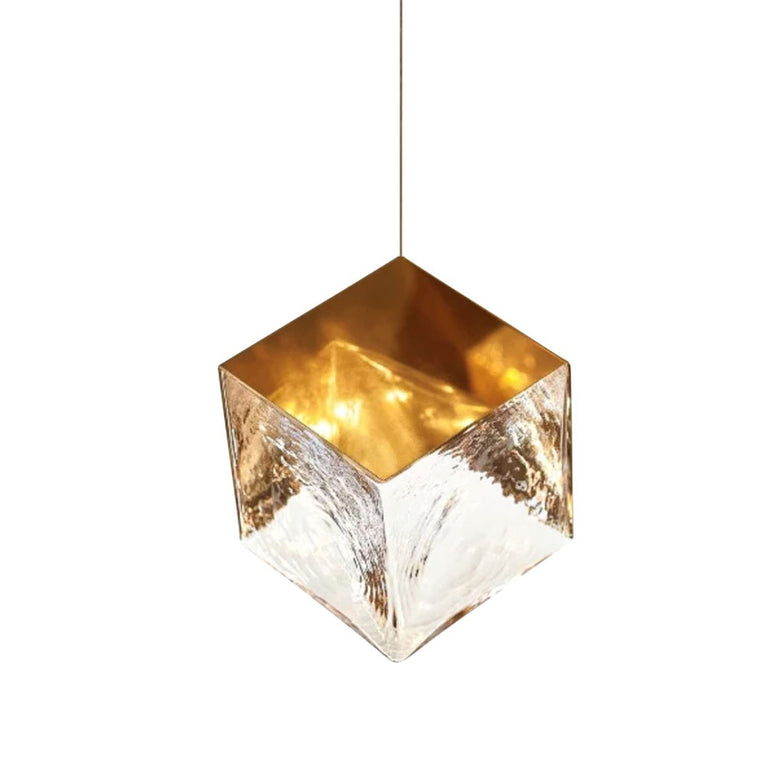 Cube 1 Light Pendant Gold