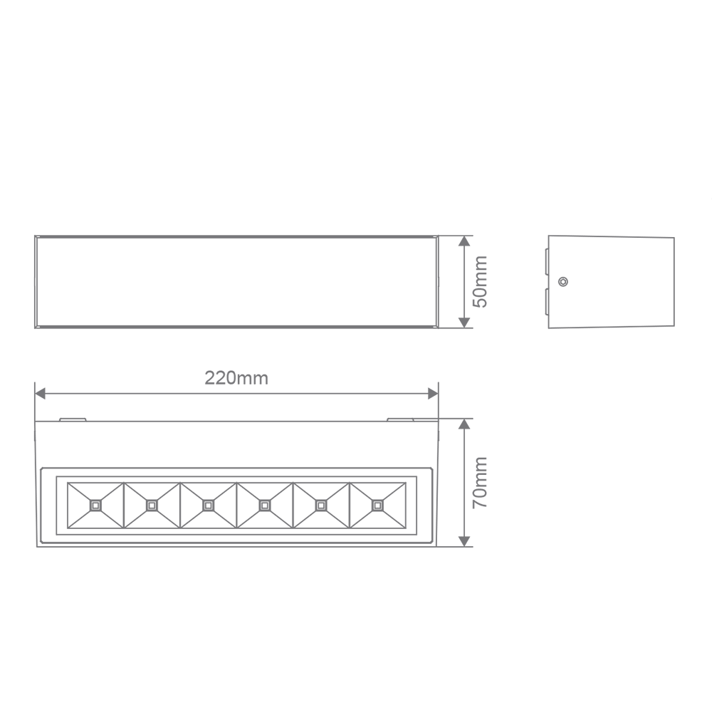 Dash 13W LED Outdoor Up/Down Wall Light Black / White - 19943