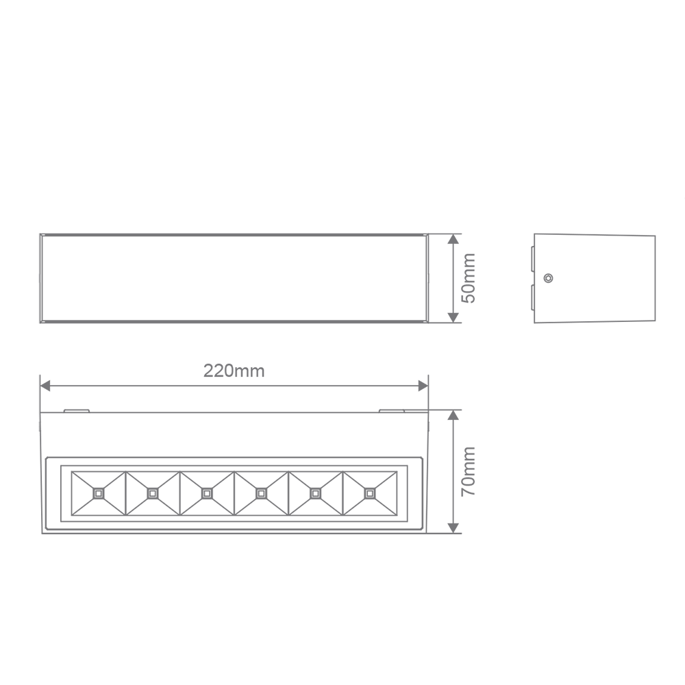 Dash 8W LED Outdoor Downwards Wall Light White / Warm White - 19904