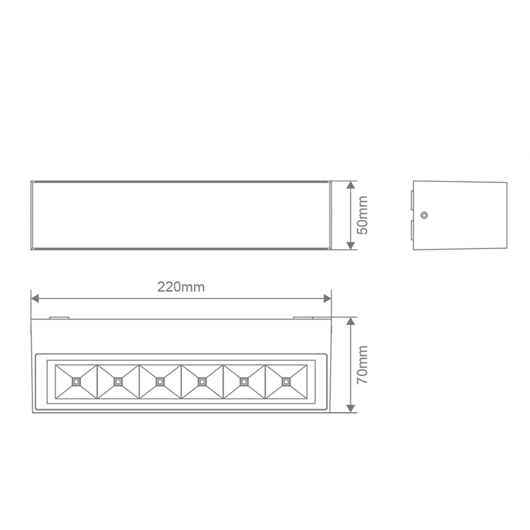 Dash 8W LED Outdoor Downwards Wall Light Black / White - 19901