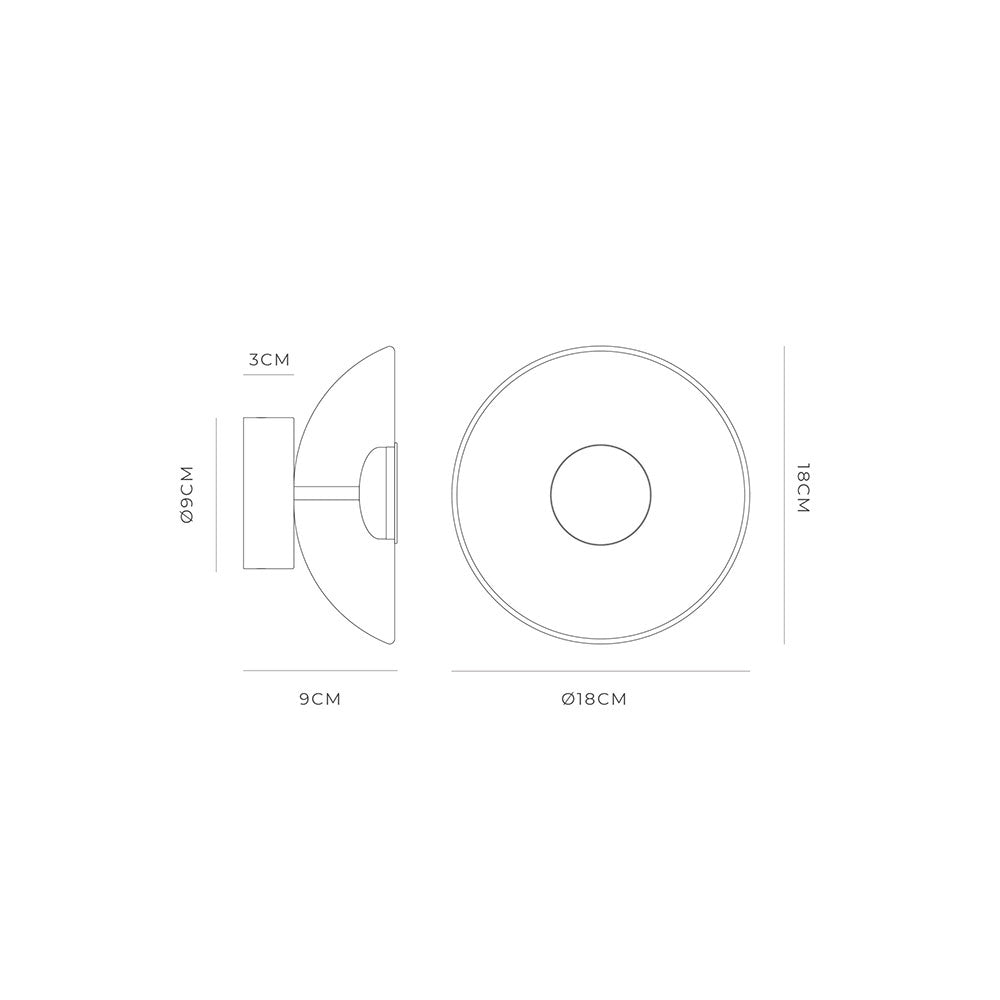 Dome Air 4W LED Wall Light White / Warm White