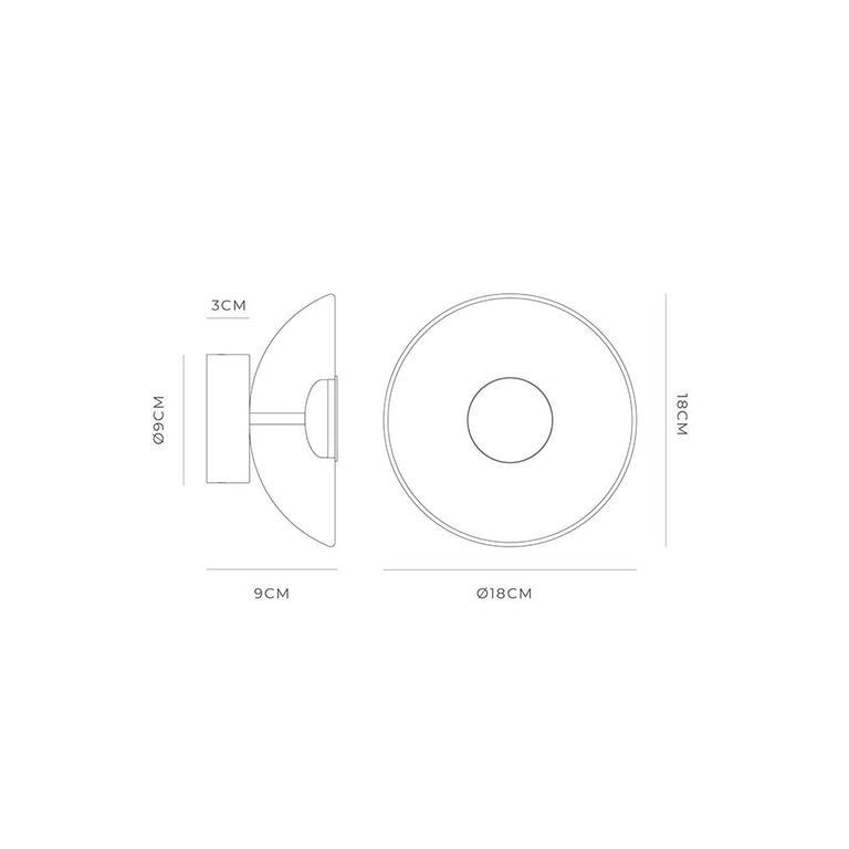 Dome Air 4W LED Wall Light White / Warm White