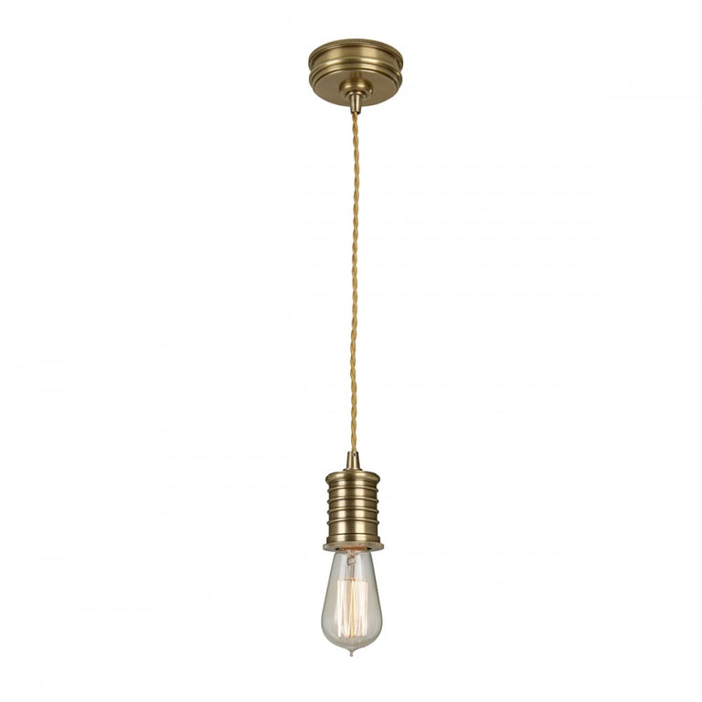Douille 1 Light Pendant Aged Brass - DOUILLE-P-AB