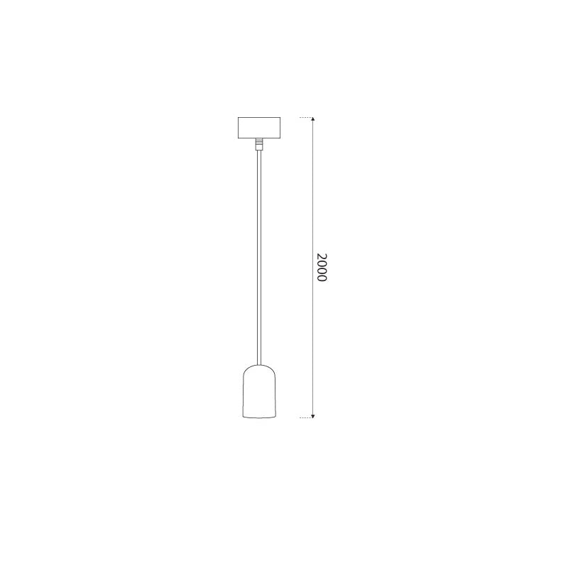 Dream Cord Fabric & Aluminium Lampholder Grey - MA99/GRY