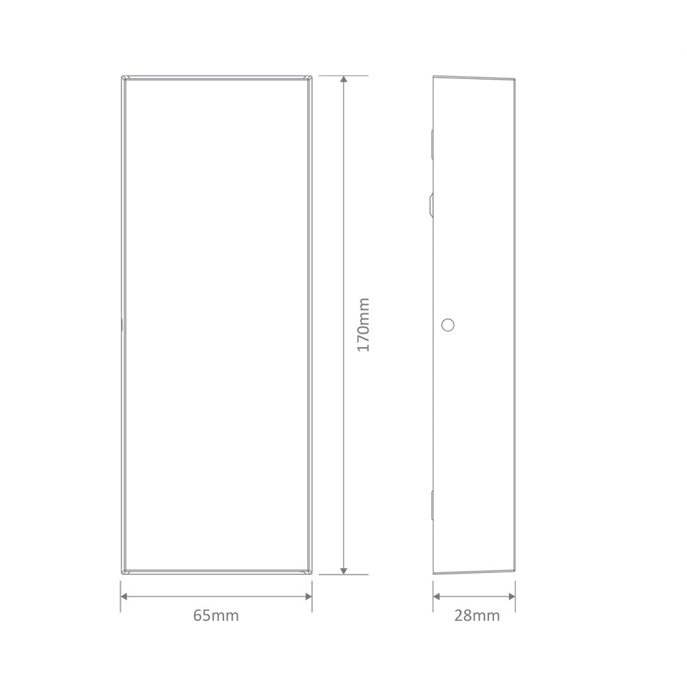 Edge 8W LED 240V Up/Down Wall Pillar Light White / White - 19689
