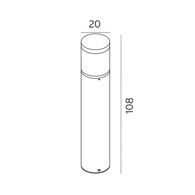 Egersund Large 20.3W LED Bollard Aluminium / Warm White - NLYS.1280AL