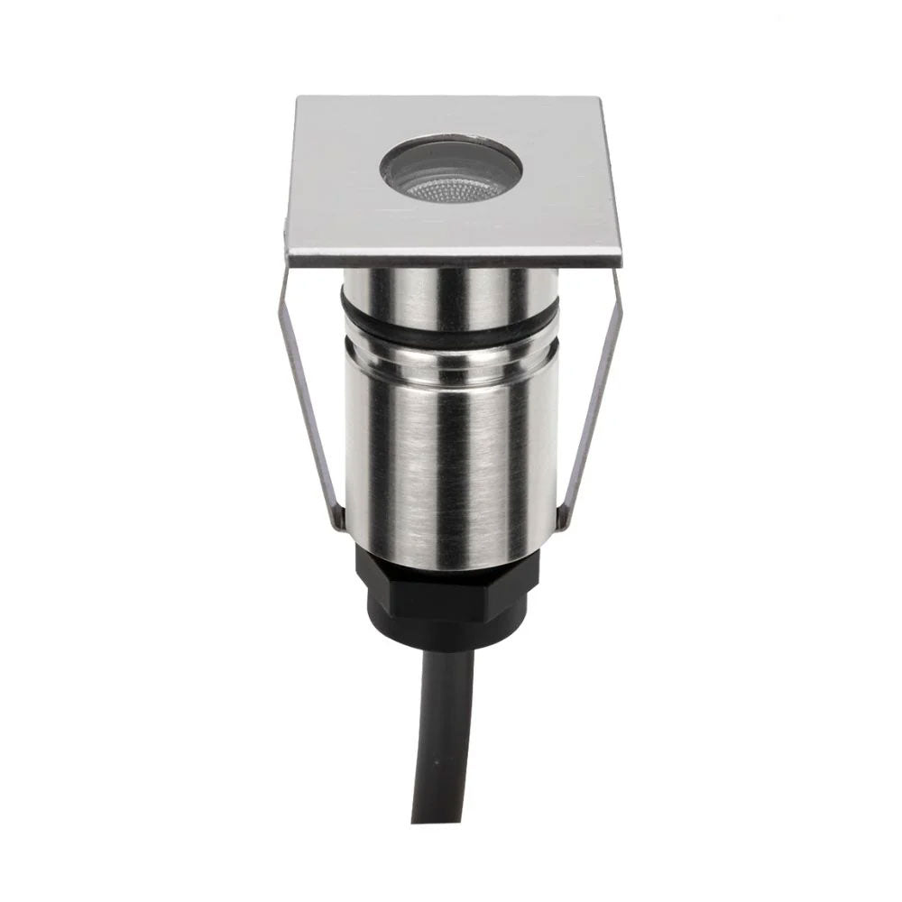 Emit-85 12V / 24V DC 36° LED Square Open Decklight Stainless Steel / Tri-Colour - 10186