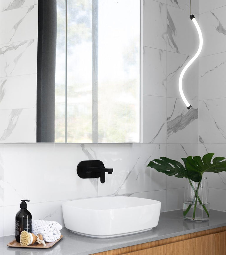 Esso 1 Light LED Pendant Black / Warm White