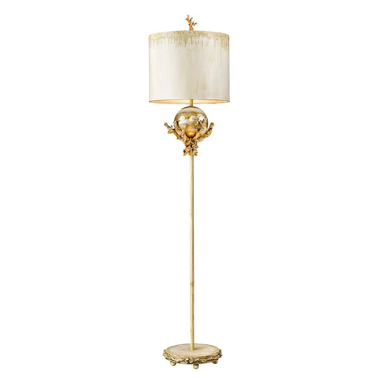 Trellis Floor Lamp Putty Patina & Silver Leaf - FB-TRELLIS-FL