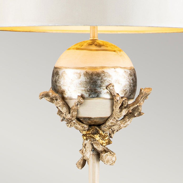 Trellis Floor Lamp Putty Patina & Silver Leaf - FB-TRELLIS-FL
