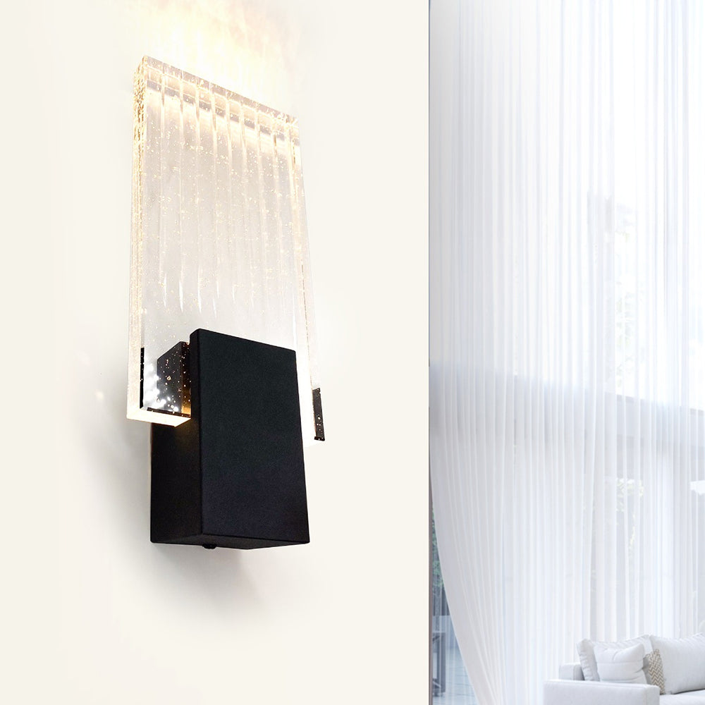 Felix Crystal LED Wall Light Black