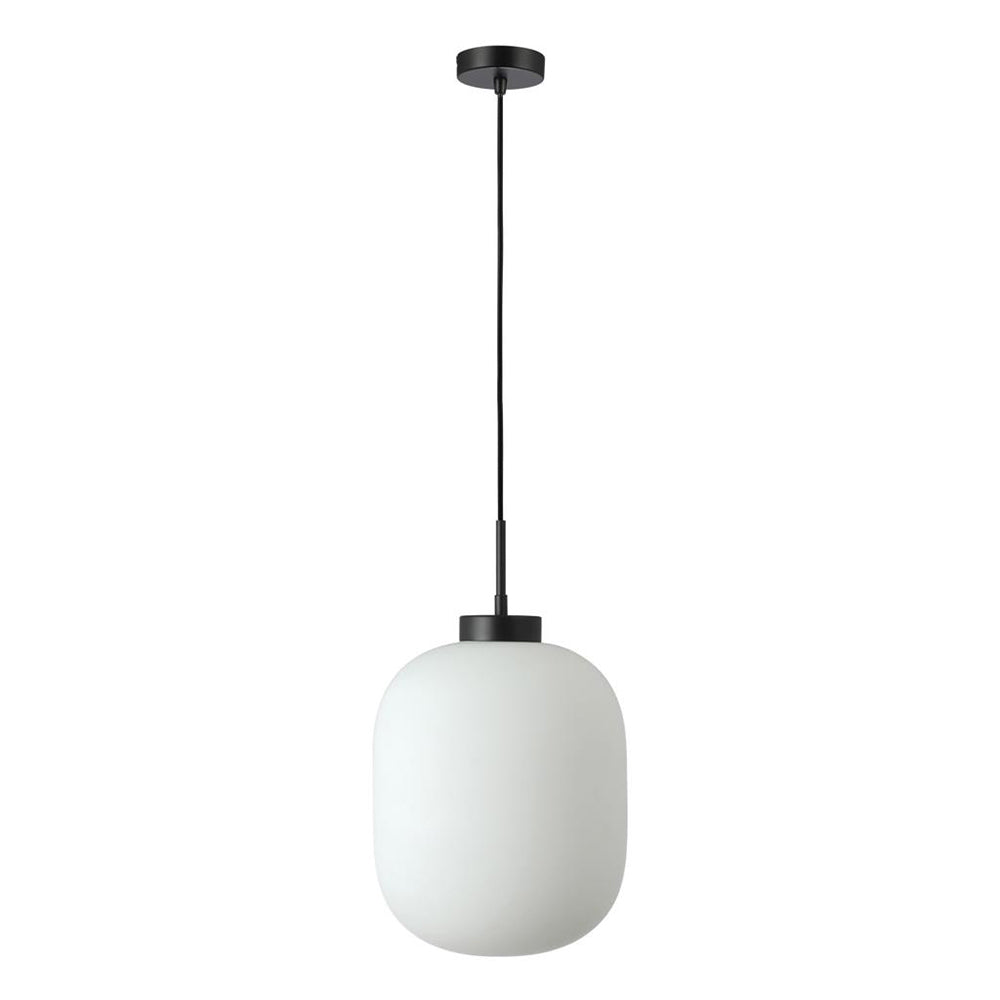 Flaunt Glass Pendant Light Black / Opal - 22739