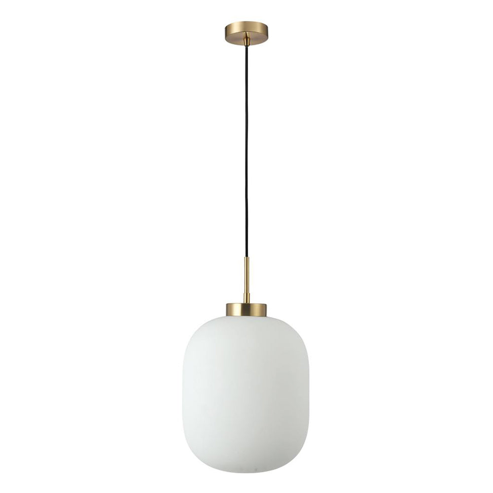 Flaunt Glass Pendant Light Satin Brass / Opal - 22742